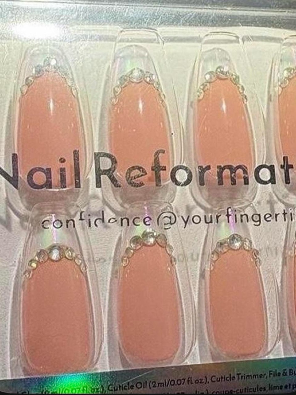 y2k Bratz bling long coffin press on nails - ‘Chrome Melt’